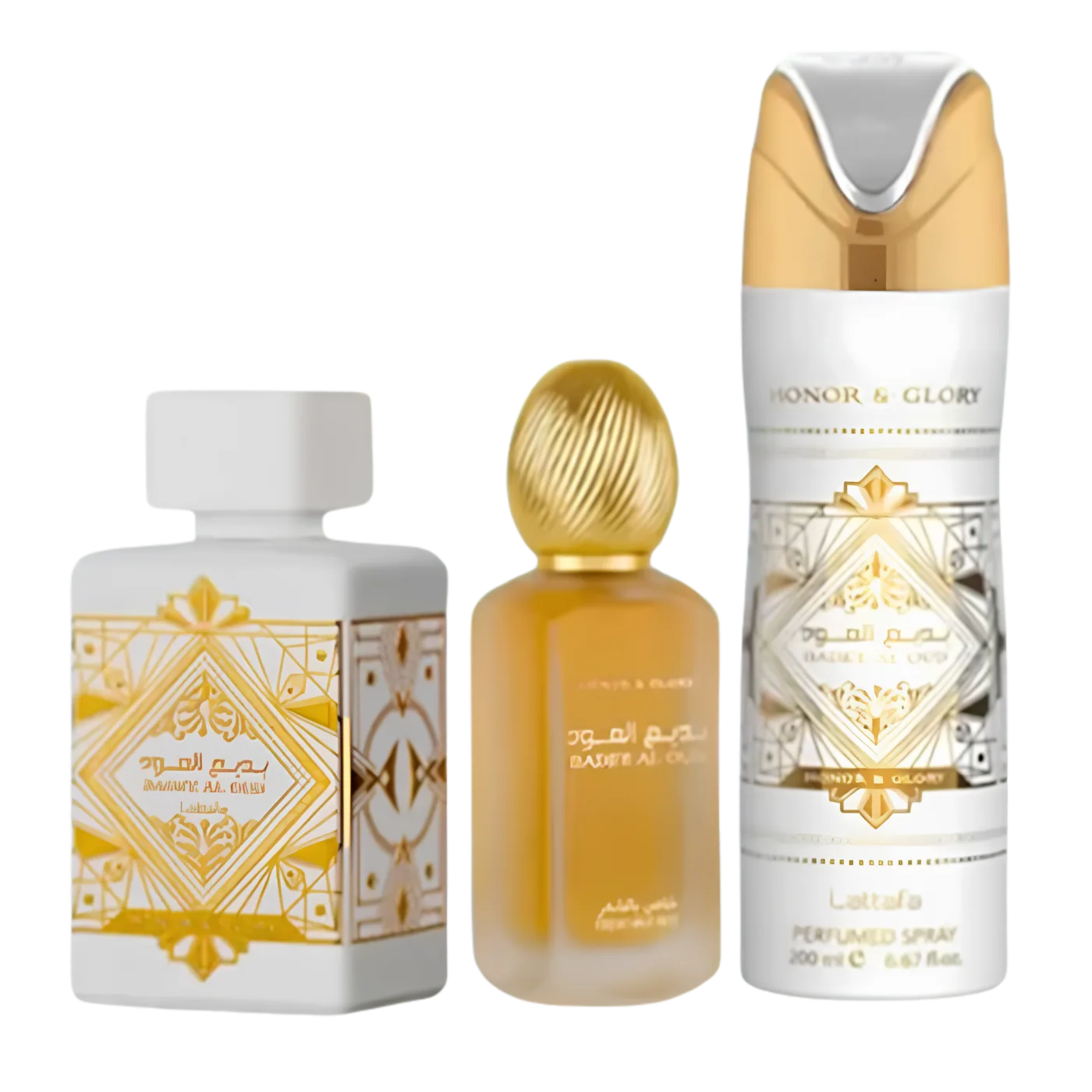 Set Bade’e Al Oud Honor & Glory de Lattafa